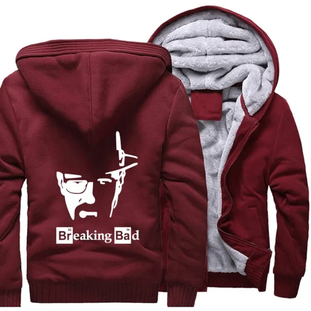 2019 Breaking Bad Men's jackets Hip Hop coats thick zip keep warm hoodies I Am The One Who Knocks Heisenberg sweatshirts Homme