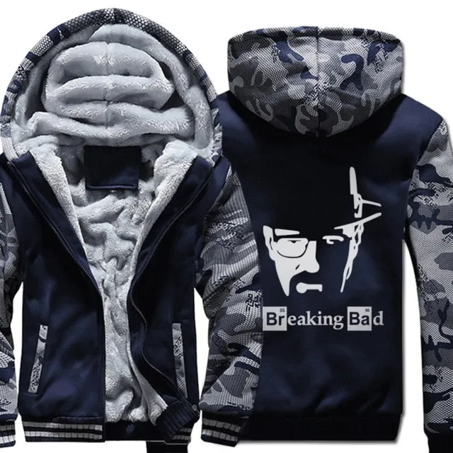 2019 Breaking Bad Men's jackets Hip Hop coats thick zip keep warm hoodies I Am The One Who Knocks Heisenberg sweatshirts Homme