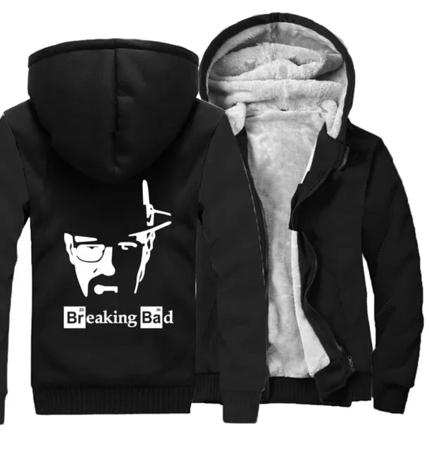 2019 Breaking Bad Men's jackets Hip Hop coats thick zip keep warm hoodies I Am The One Who Knocks Heisenberg sweatshirts Homme