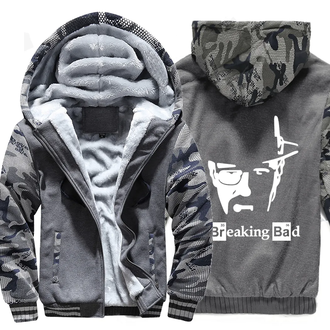 2019 Breaking Bad Men's jackets Hip Hop coats thick zip keep warm hoodies I Am The One Who Knocks Heisenberg sweatshirts Homme