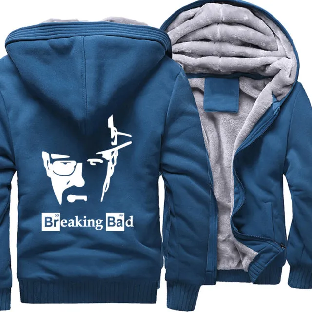 2019 Breaking Bad Men's jackets Hip Hop coats thick zip keep warm hoodies I Am The One Who Knocks Heisenberg sweatshirts Homme