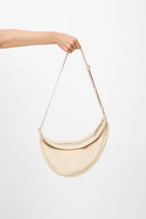 Beige Large Slouchy Banana Crossbody Bag