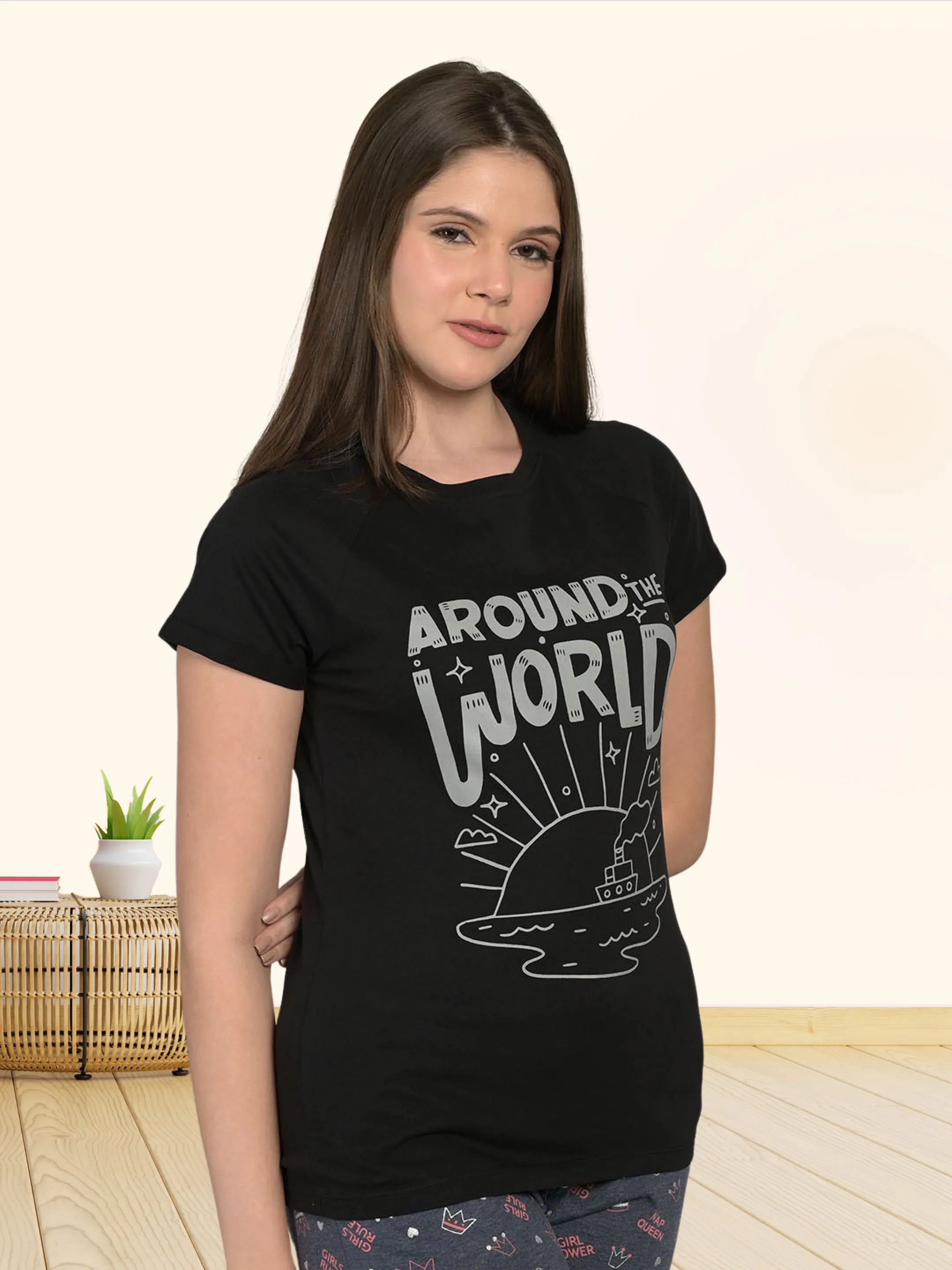 Black HT Half Sleeve T-Shirt