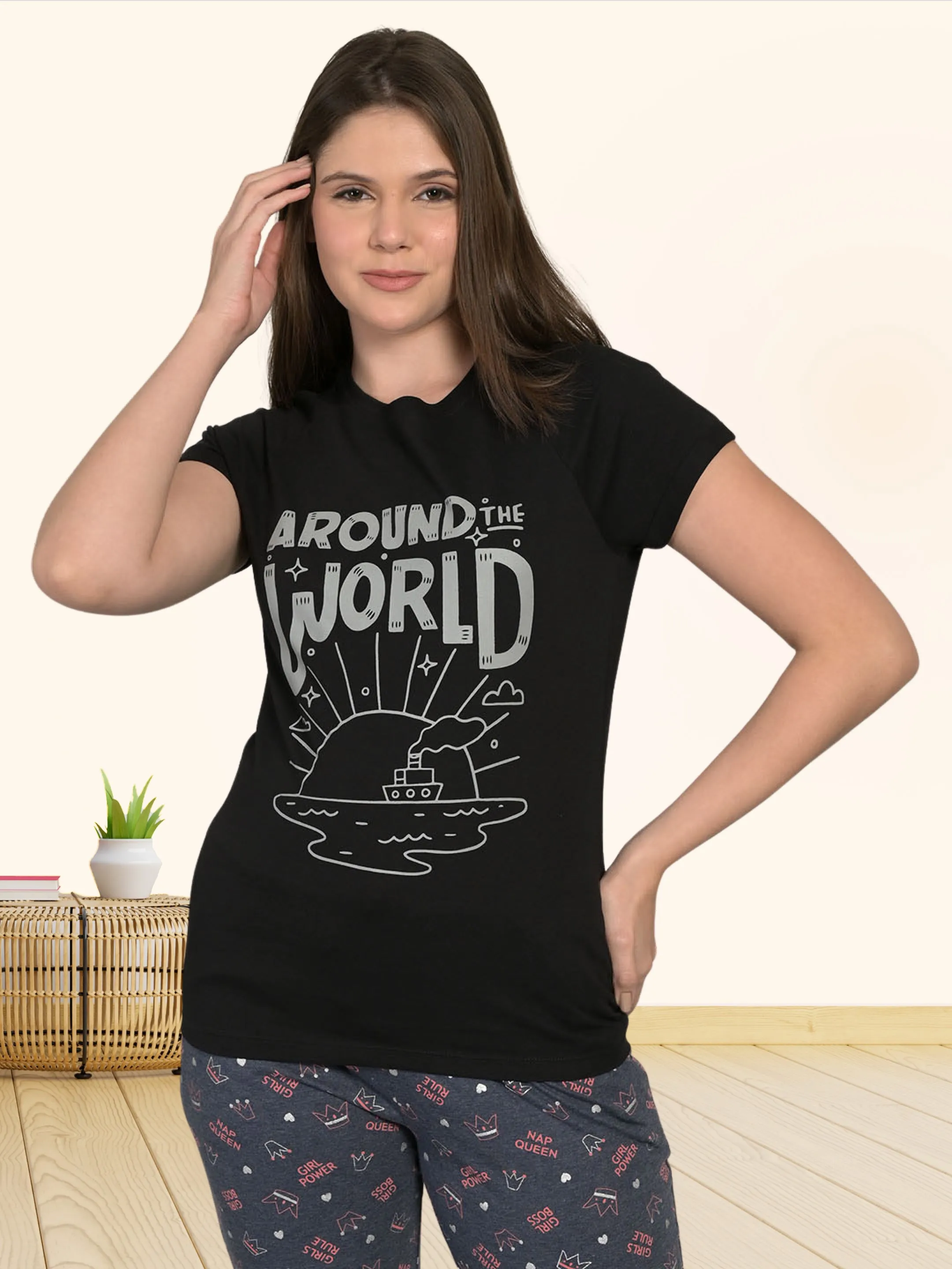 Black HT Half Sleeve T-Shirt