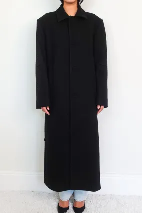 Black wool coat RRP £700