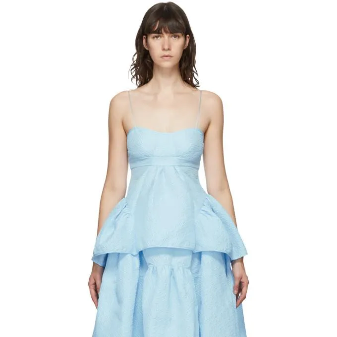 Cecilie Bahnsen Blue Lavender Bustier