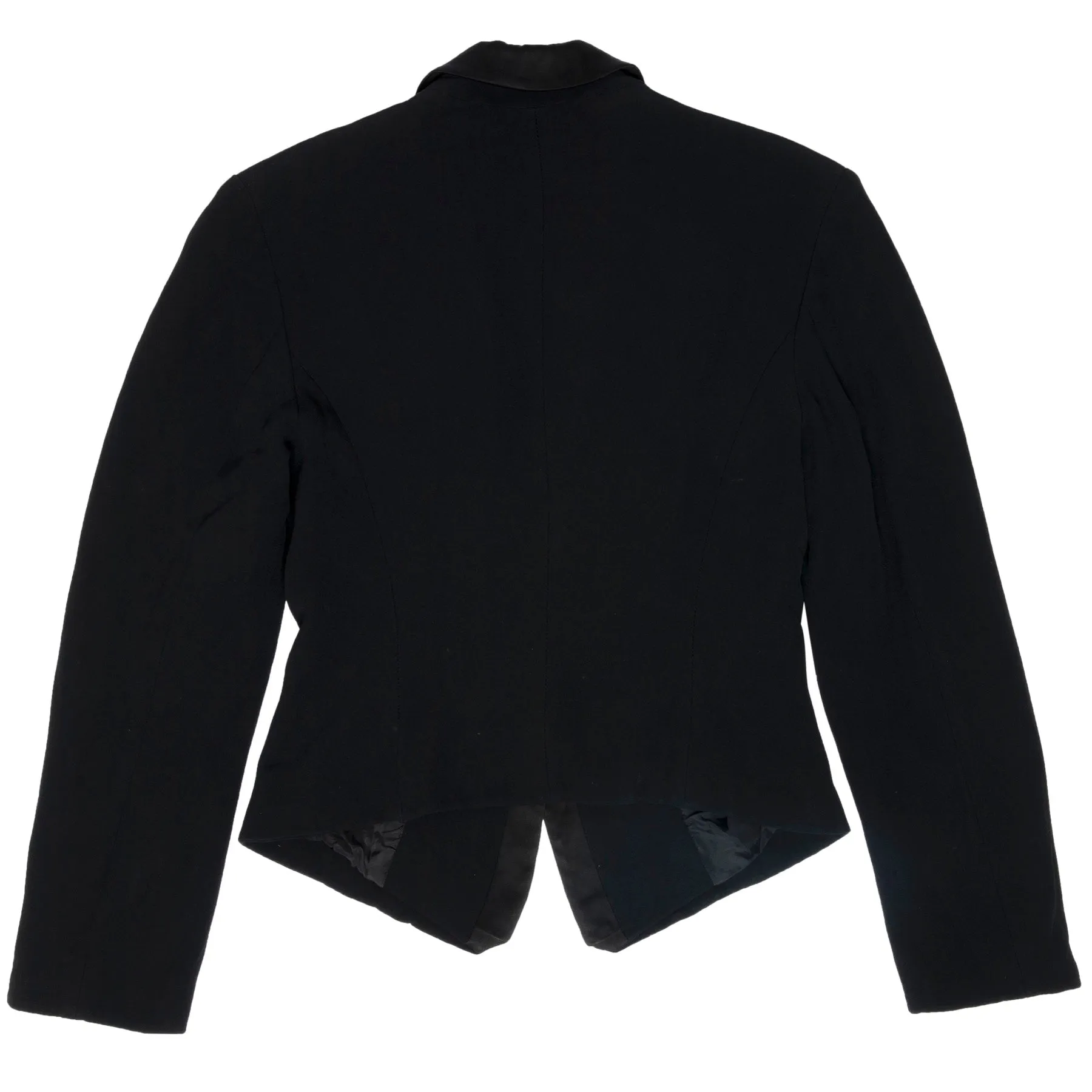 Crepe Weave Cropped Peaked Lapel Dinner Jacket