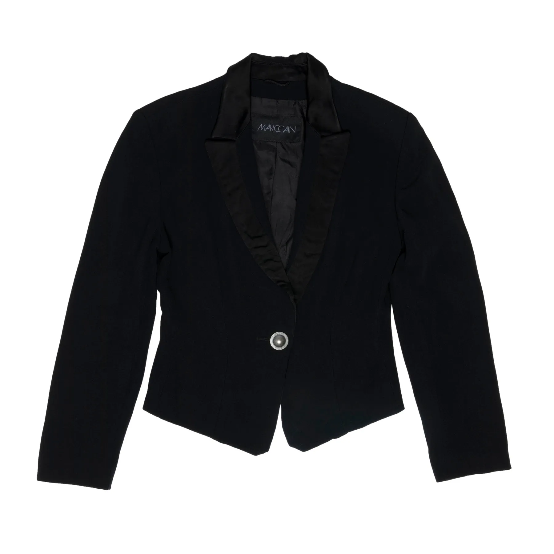 Crepe Weave Cropped Peaked Lapel Dinner Jacket