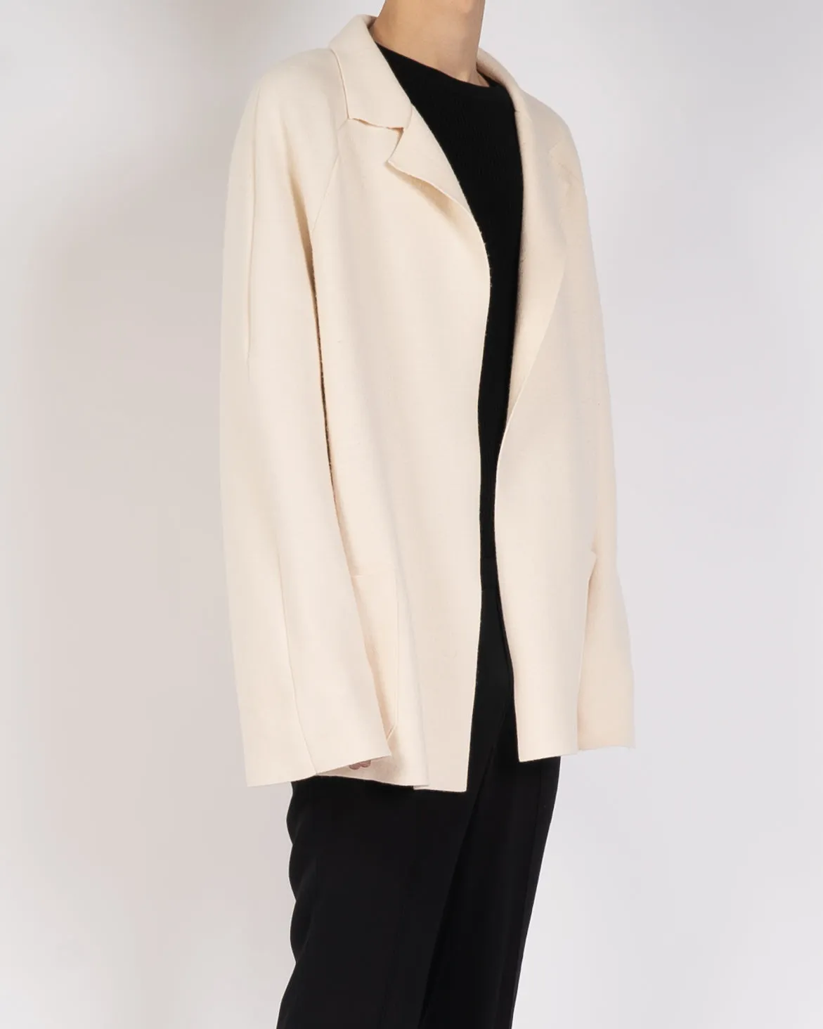 FW19 Ivory Open Wool Knit Cardigan