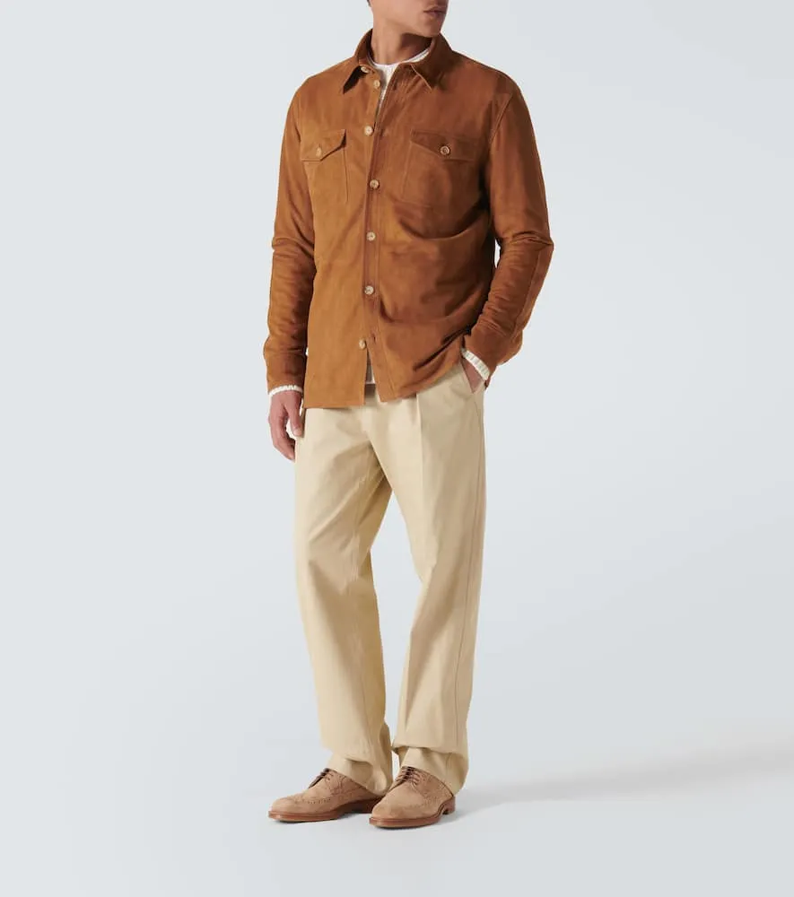 Gabriela Hearst Lucas suede overshirt