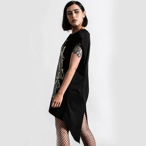 Insomnia Longline Vest Tunic | Black Soft Cotton Unisex