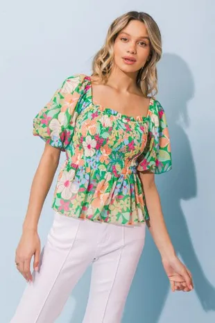 Jewel Floral Top