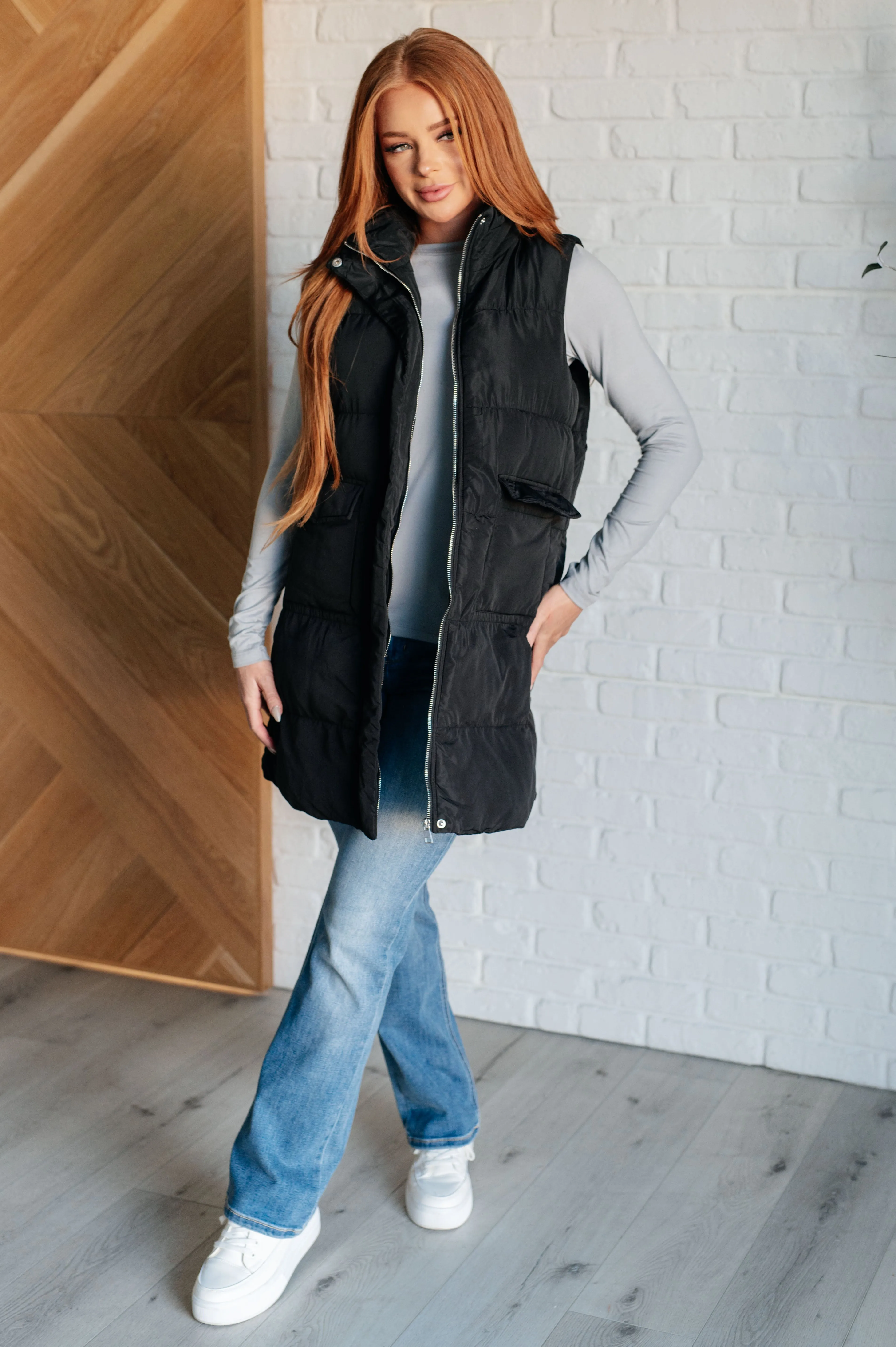 ONLINE EXCLUSIVE Cold and Calculated Longline Puffer Vest