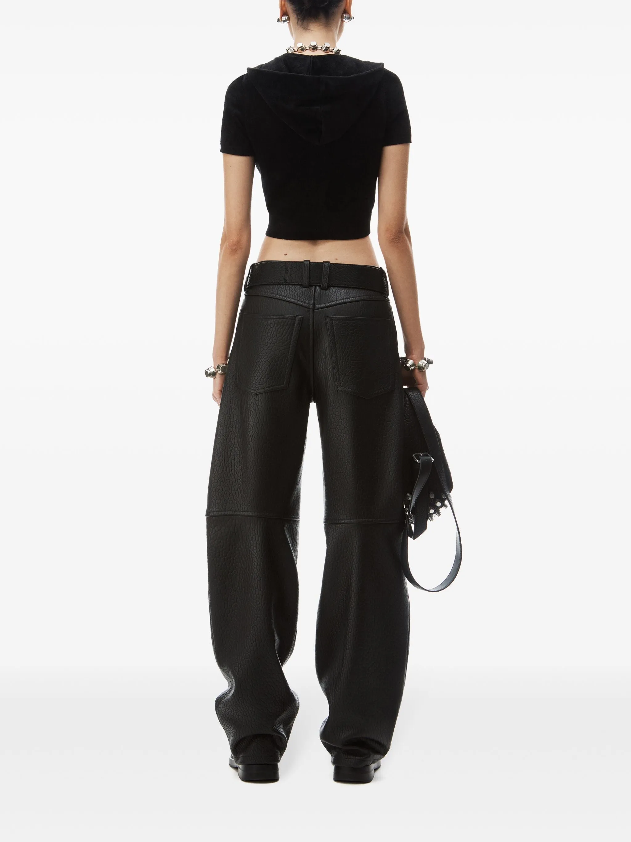 Short Sleeve Cropped Zip Hoodie