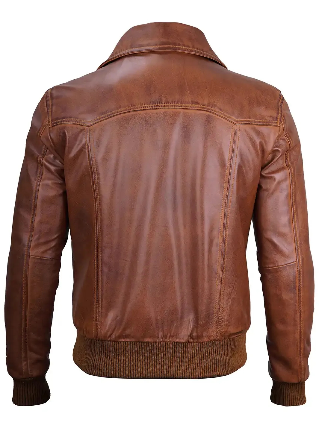Steven Men's Dark Brown Bomber Leather Jacket