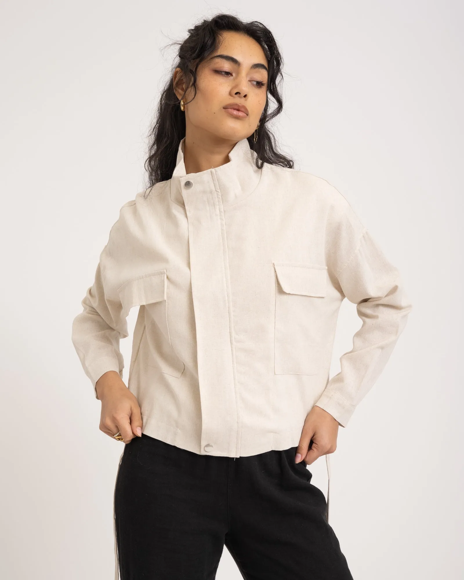 TILTIL Helena Jacket Melange Beige One Size