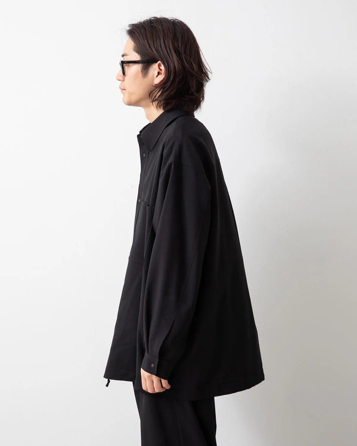 TROPICAL WOOL SHIRT JACKET