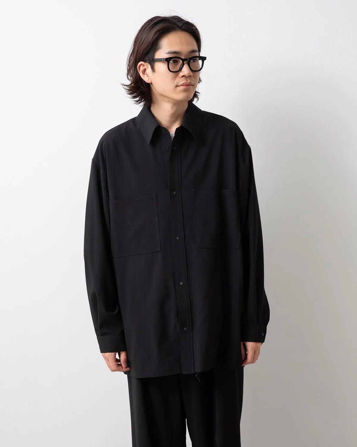TROPICAL WOOL SHIRT JACKET