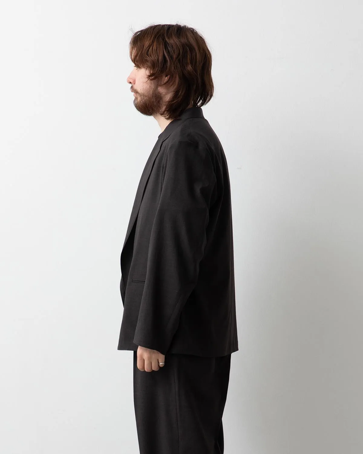 WASHED WOOL VOILE CARDIGAN JACKET