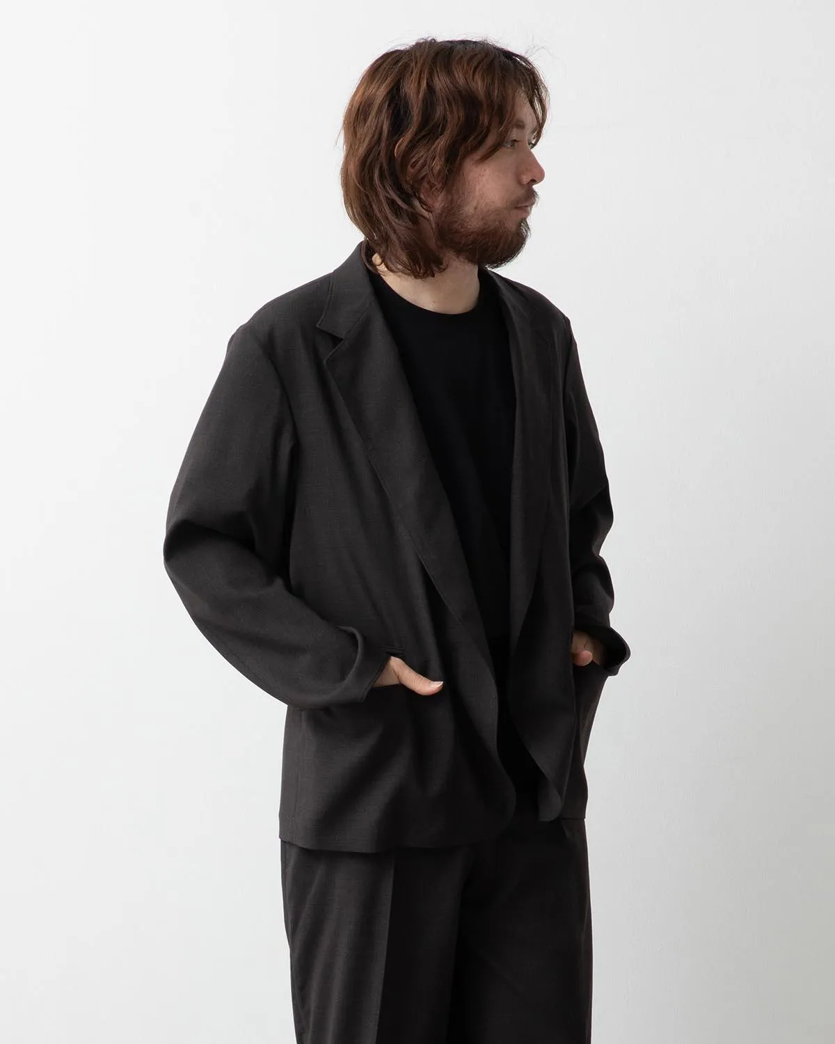 WASHED WOOL VOILE CARDIGAN JACKET