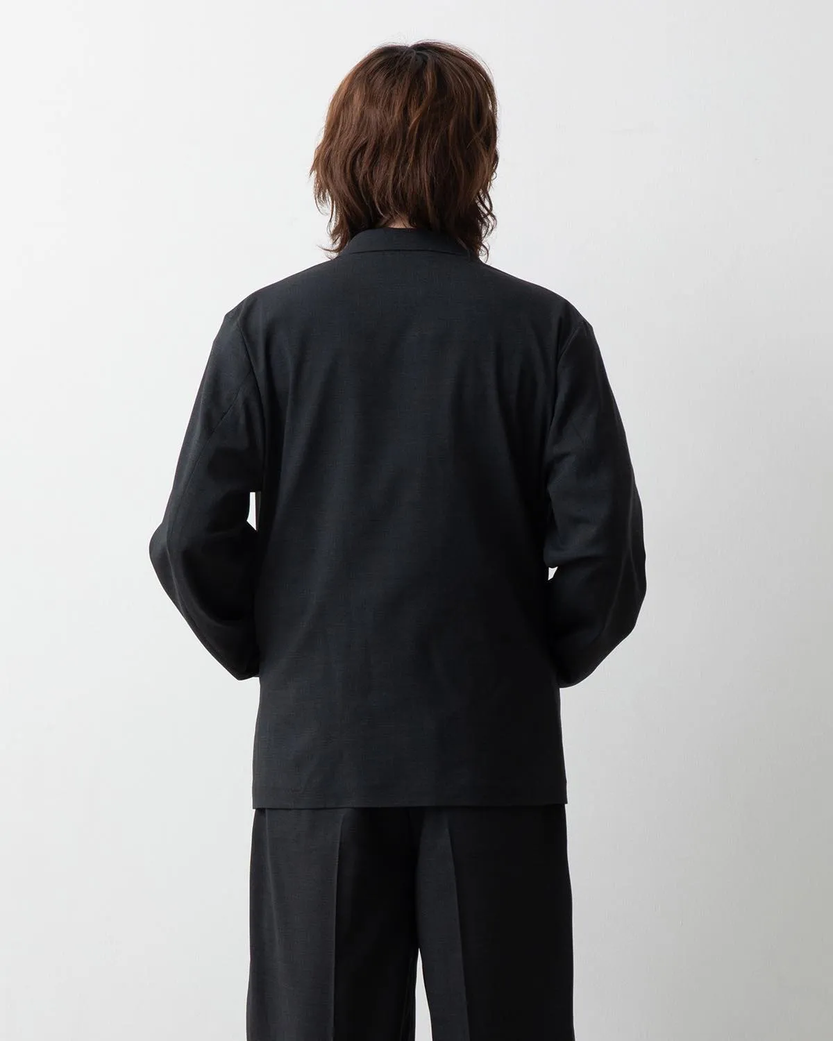 WASHED WOOL VOILE CARDIGAN JACKET