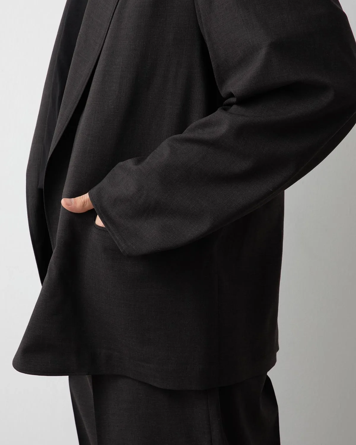 WASHED WOOL VOILE CARDIGAN JACKET