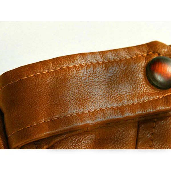 Waxed Biker Slim Fit Sheep Leather Jacket