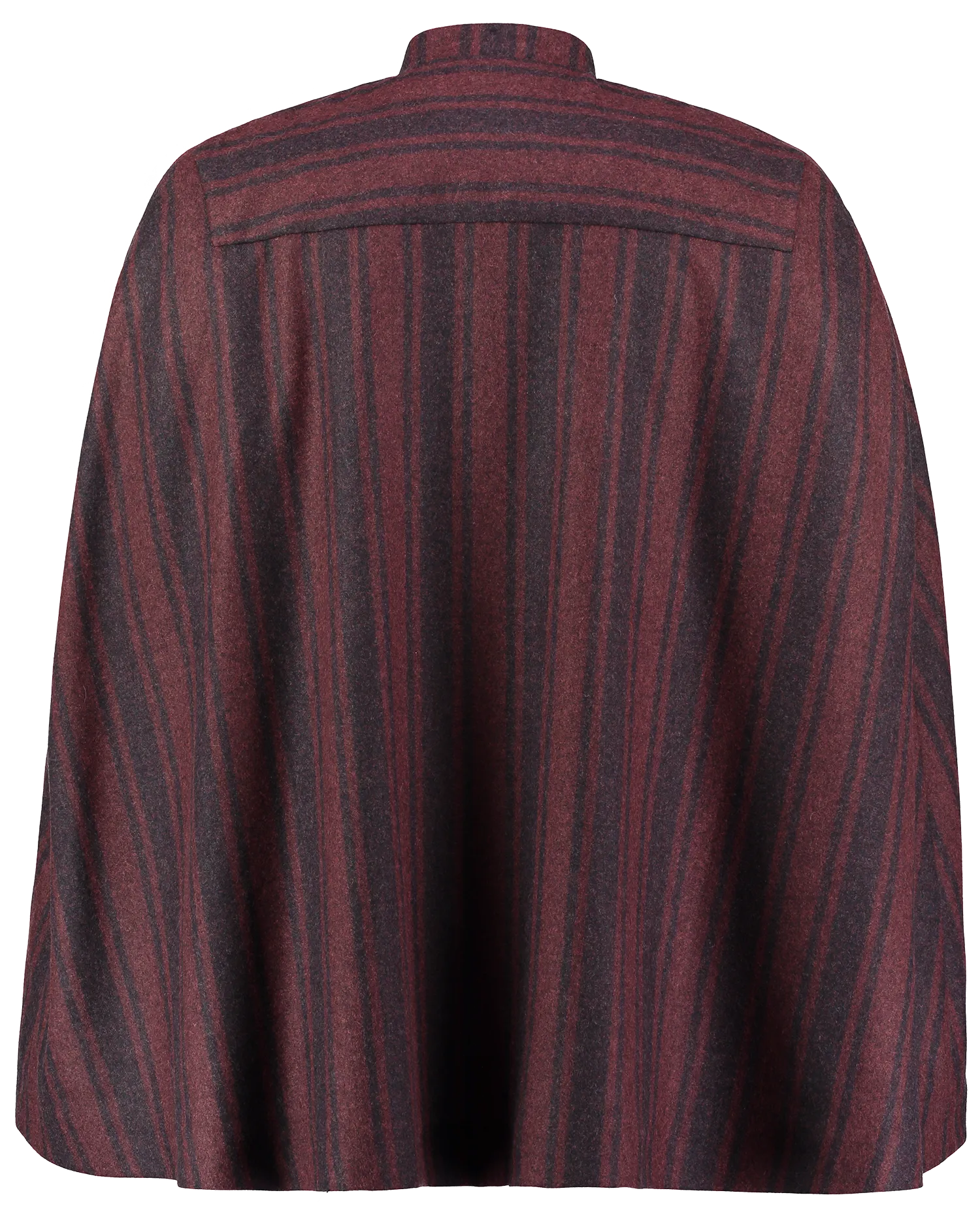 Wool Cashmere Cape - Burgundy