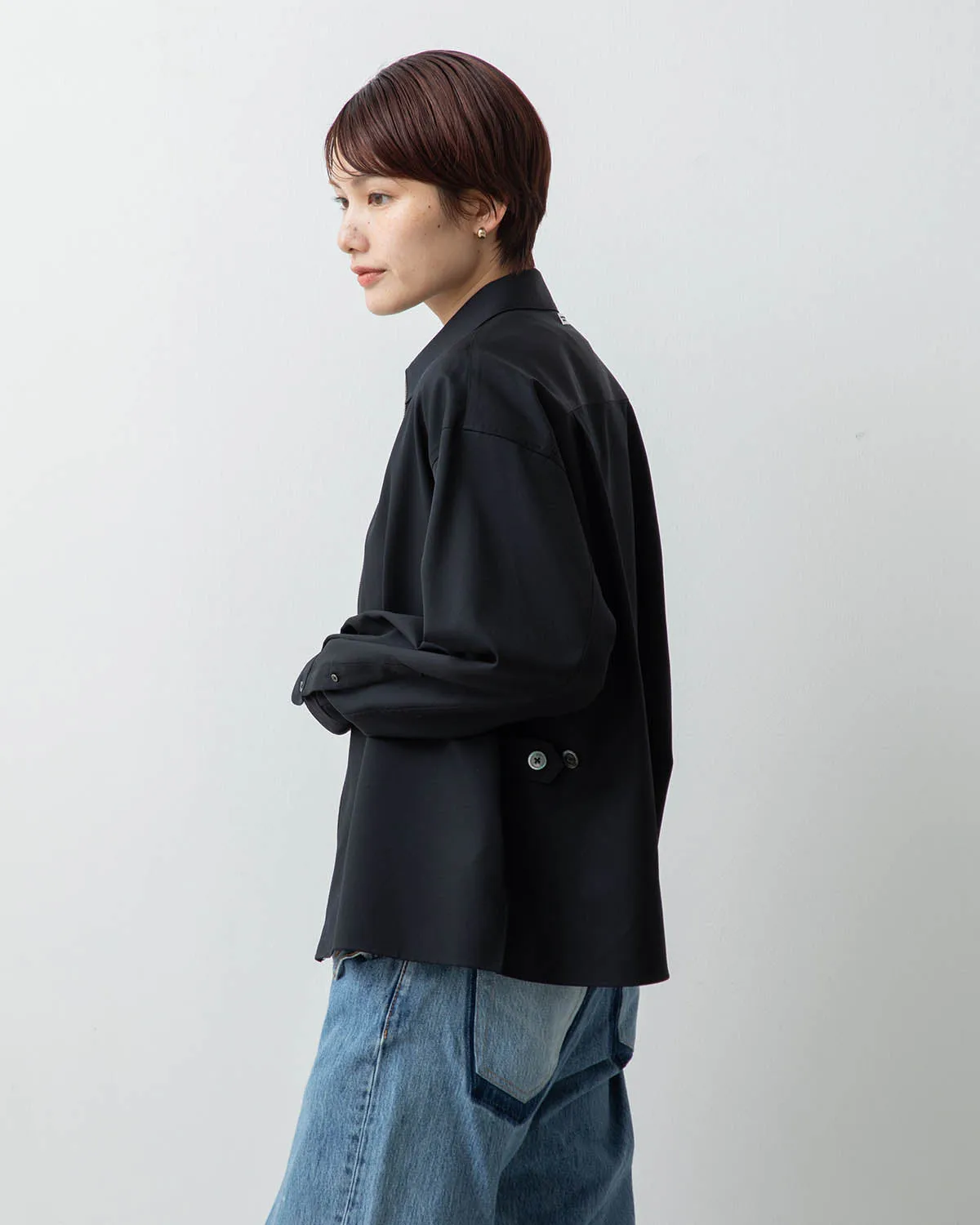 WOOL FRONT ZIP BLOUSON